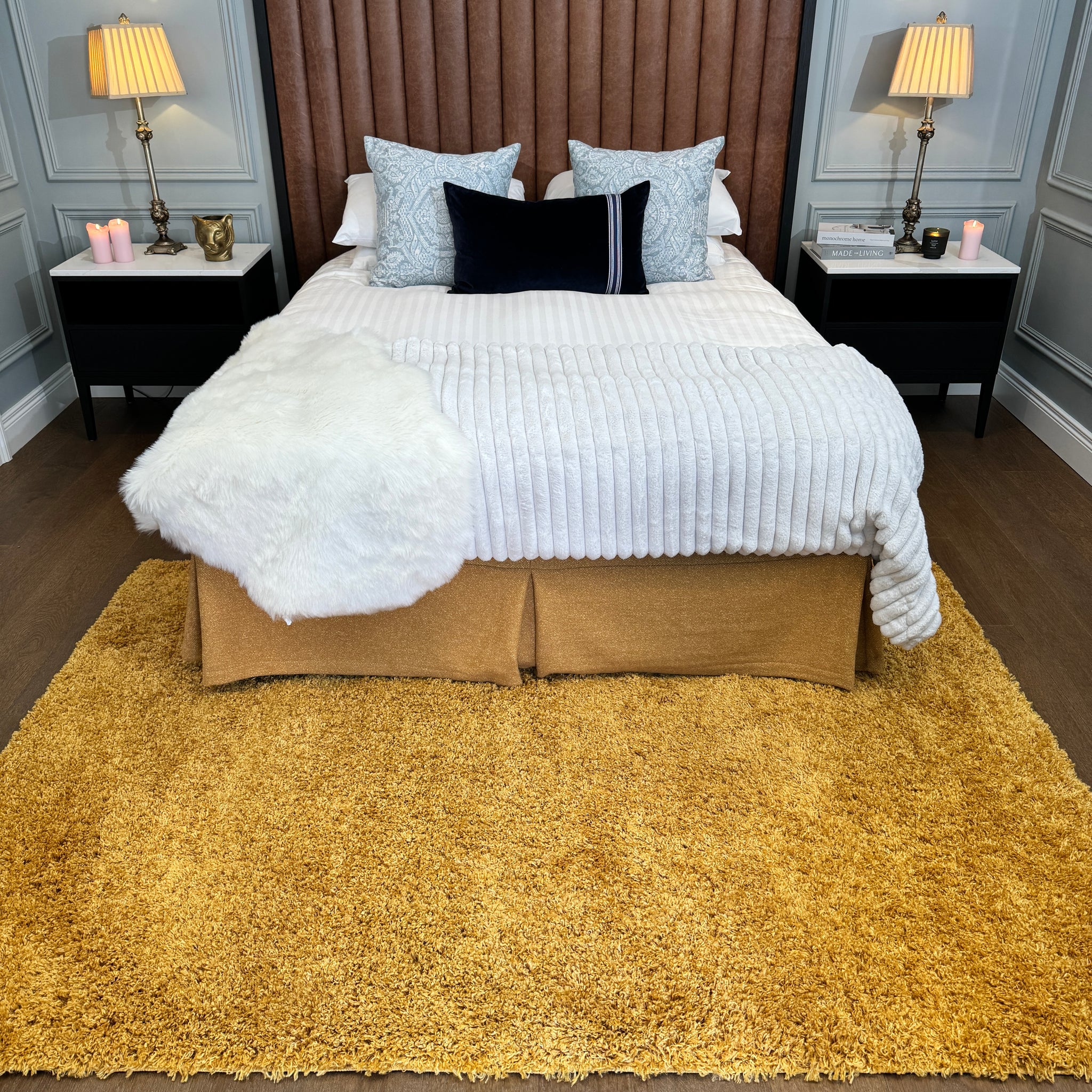 Soft Everyday Yellow Shaggy Rug