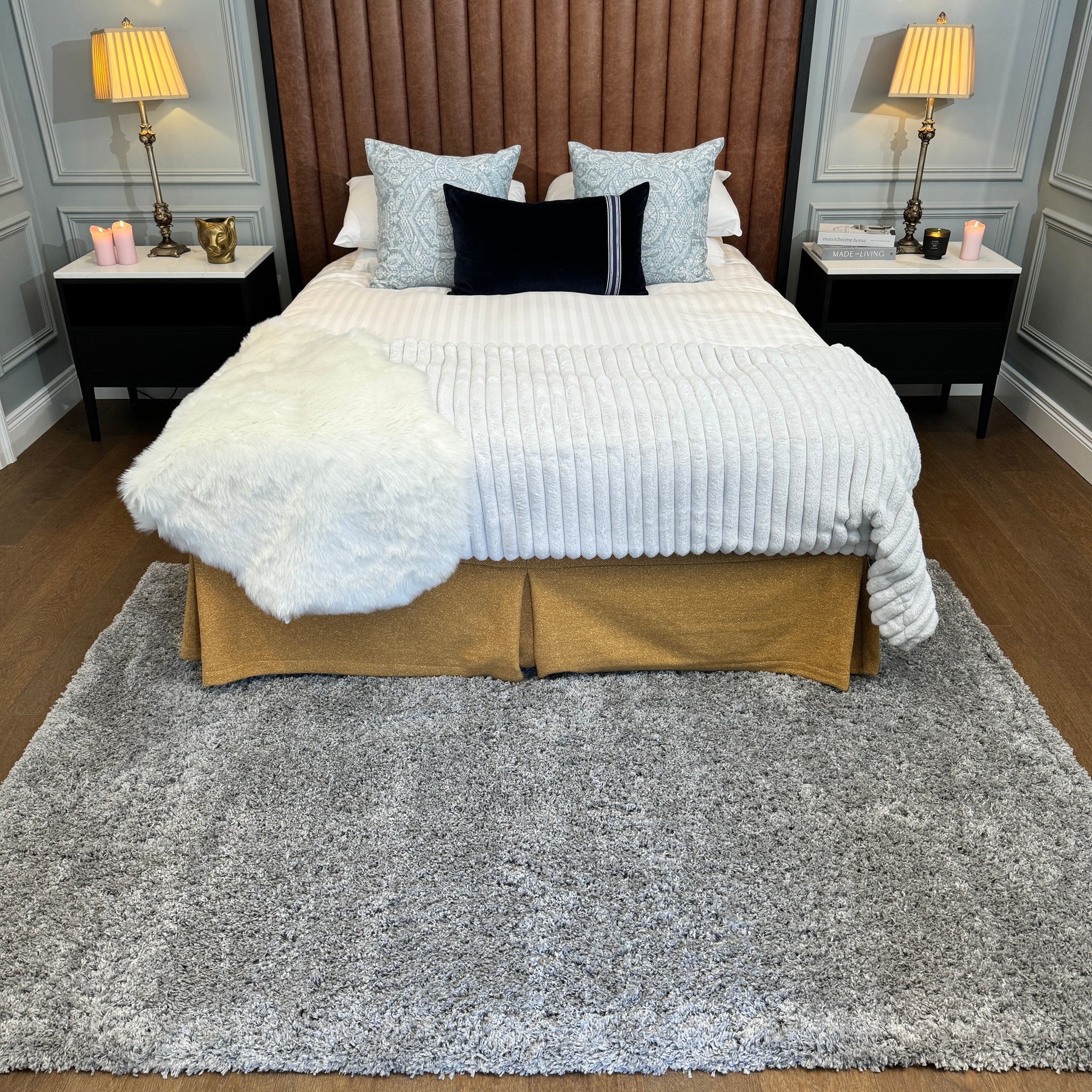 Soft Everyday Silver Shaggy Rug