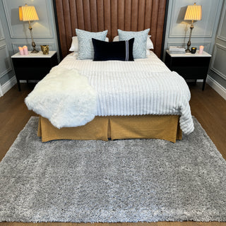 Soft Everyday Silver Shaggy Rug