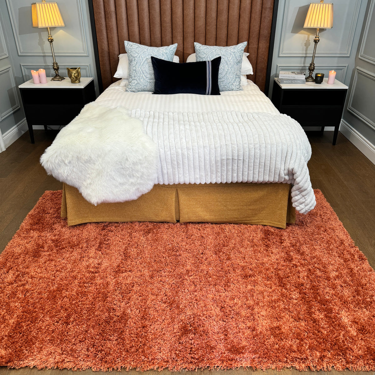 Soft Everyday Terracotta Shaggy Rug