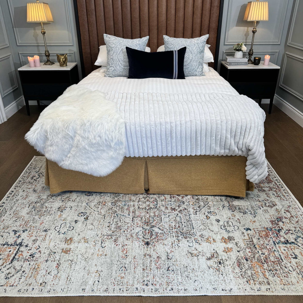 Flatwoven Washable Distressed Multicolour Area Rug - Cecilia | Living ...