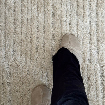 Warm White Linear Area Rug - Bowie