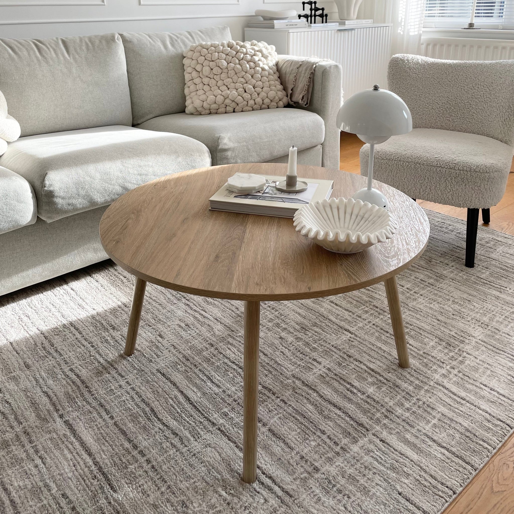 Subtle Beige Geometric Area Rug - Noah