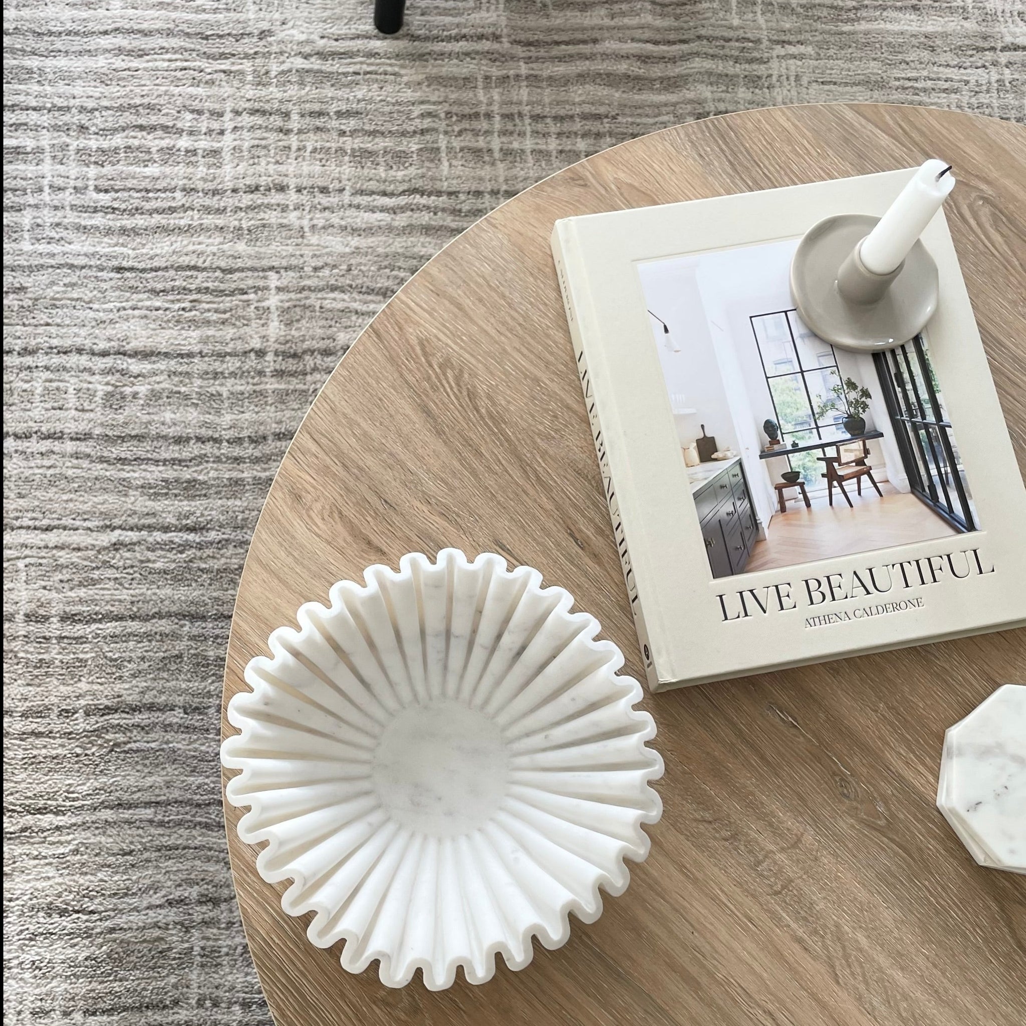 Subtle Beige Geometric Area Rug - Noah