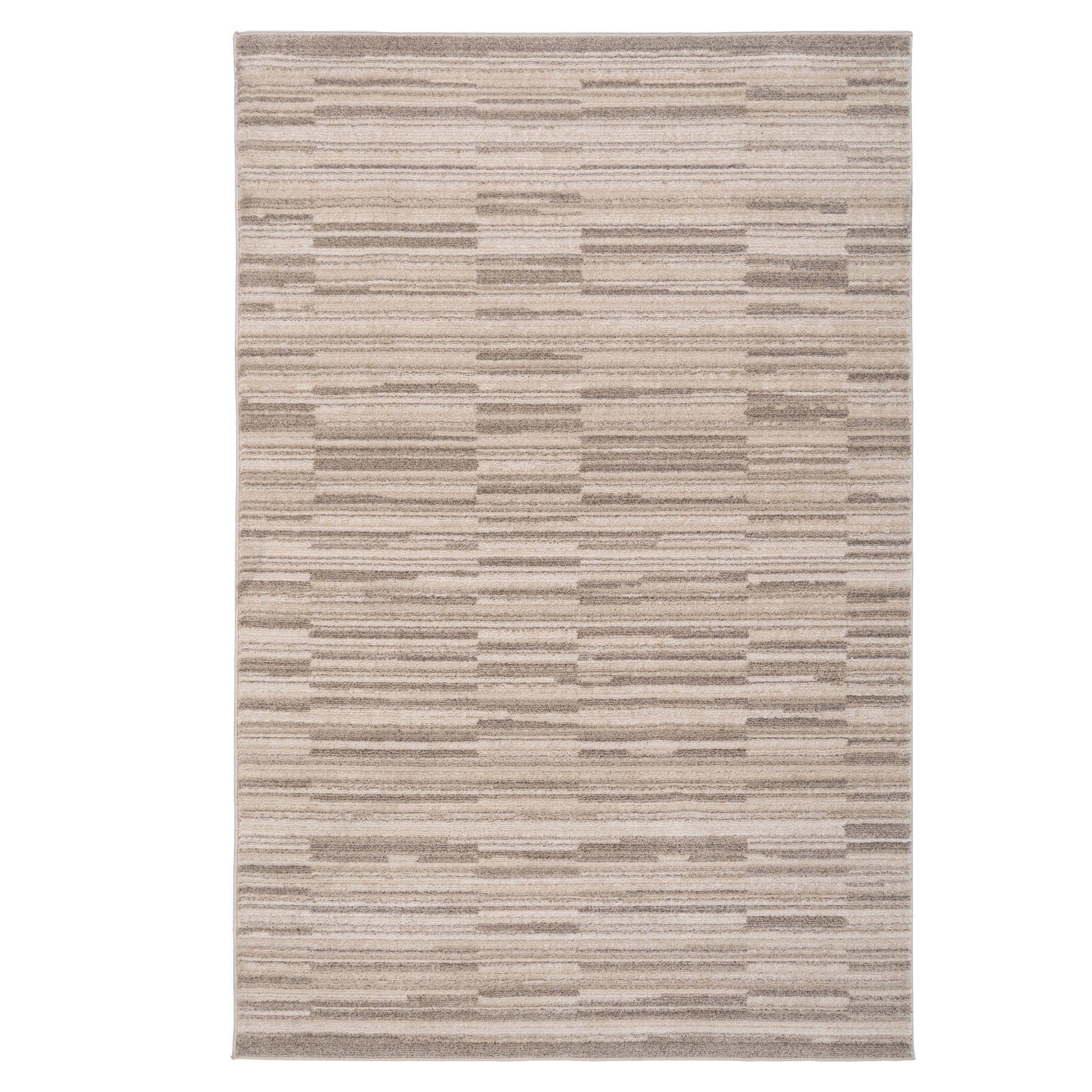 Neutral Beige Linear Living Room Rug - Elias | Scandi Rugs | Kukoon ...