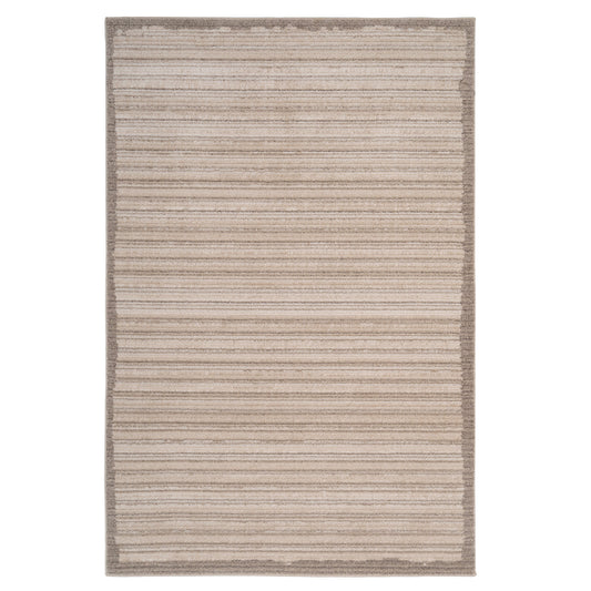 Beige Linear Bordered Area Rug - Rin