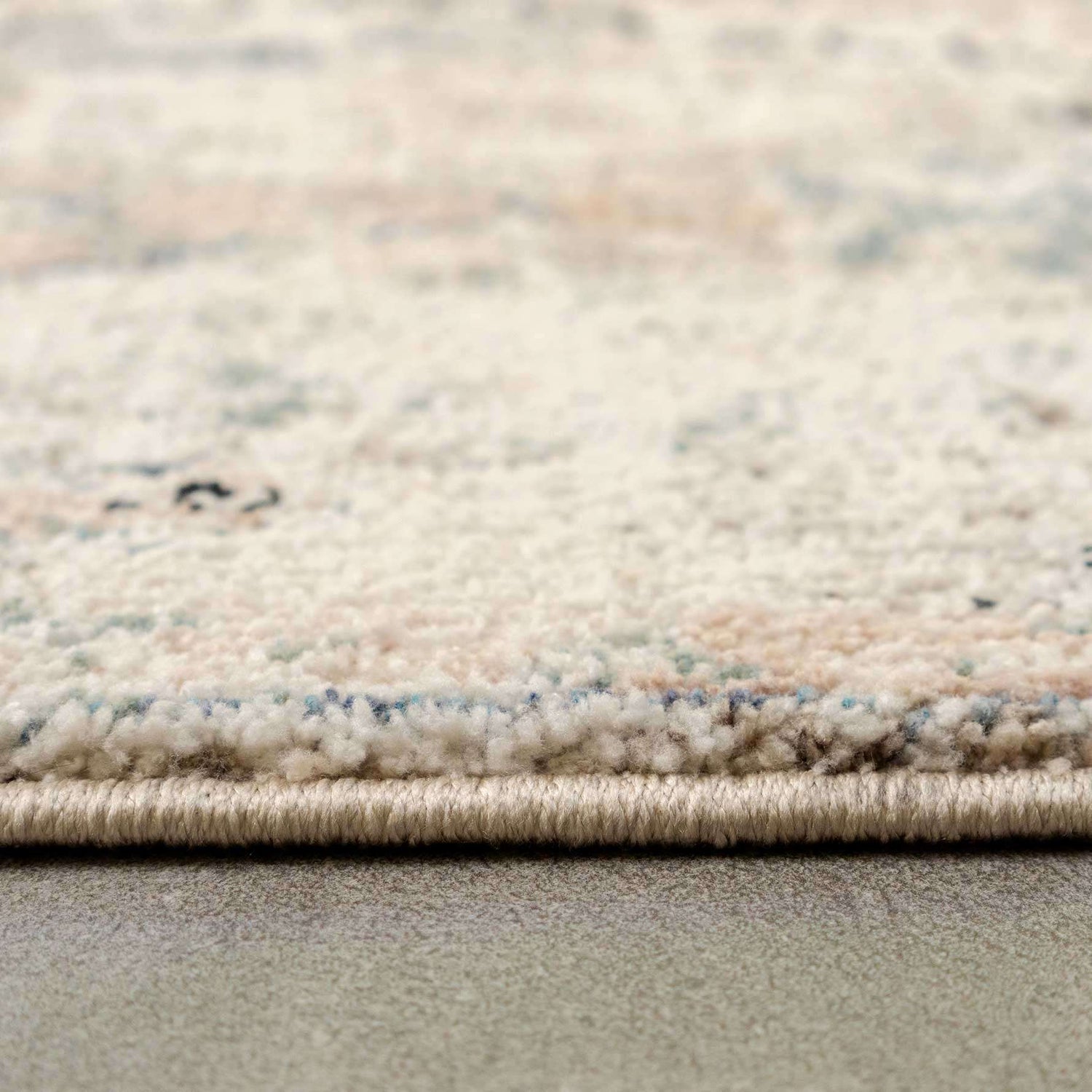 Soft Natural Blue Aztec Hallway Rug | Living Room Rugs | Kukoon Rugs Online