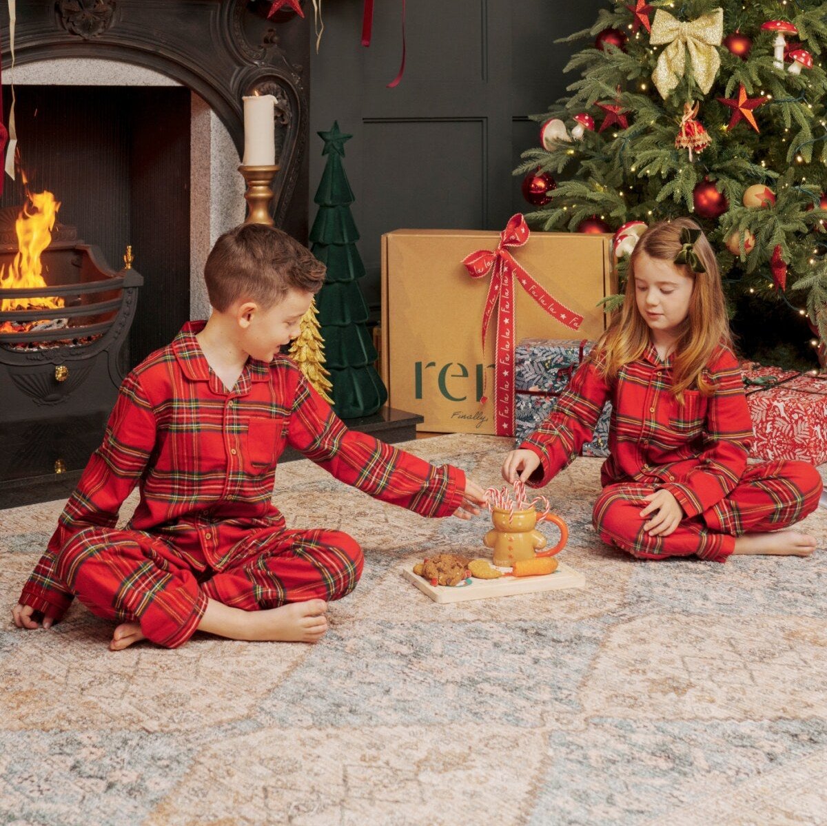 Vintage Blue Diamond Rug - Genevieve