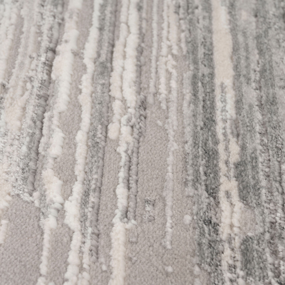 Grey Brush Strokes Area Rug - Nami