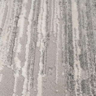 Grey Brush Strokes Area Rug - Nami