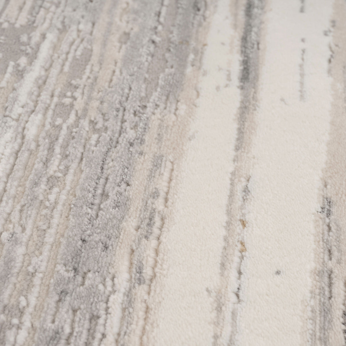 Grey Brush Strokes Area Rug - Nami