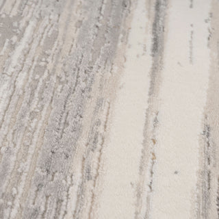 Grey Brush Strokes Area Rug - Nami