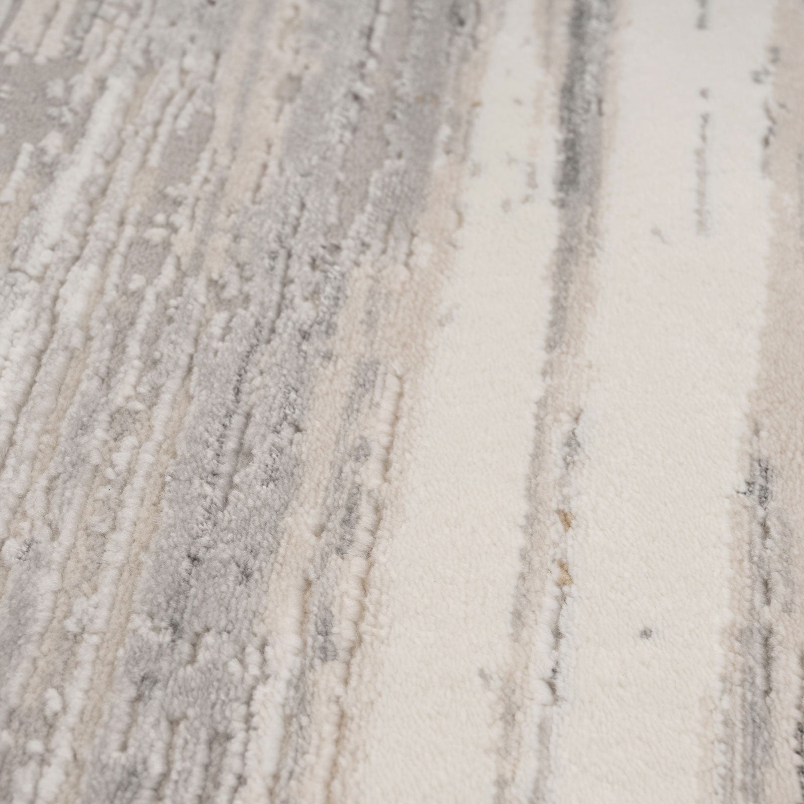 Grey Brush Strokes Runner Rug