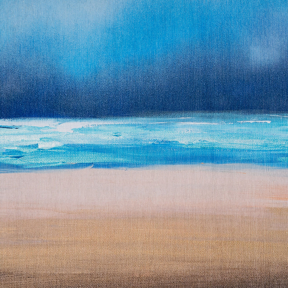 Washable Coastal Blue Designer Rug - Breathe