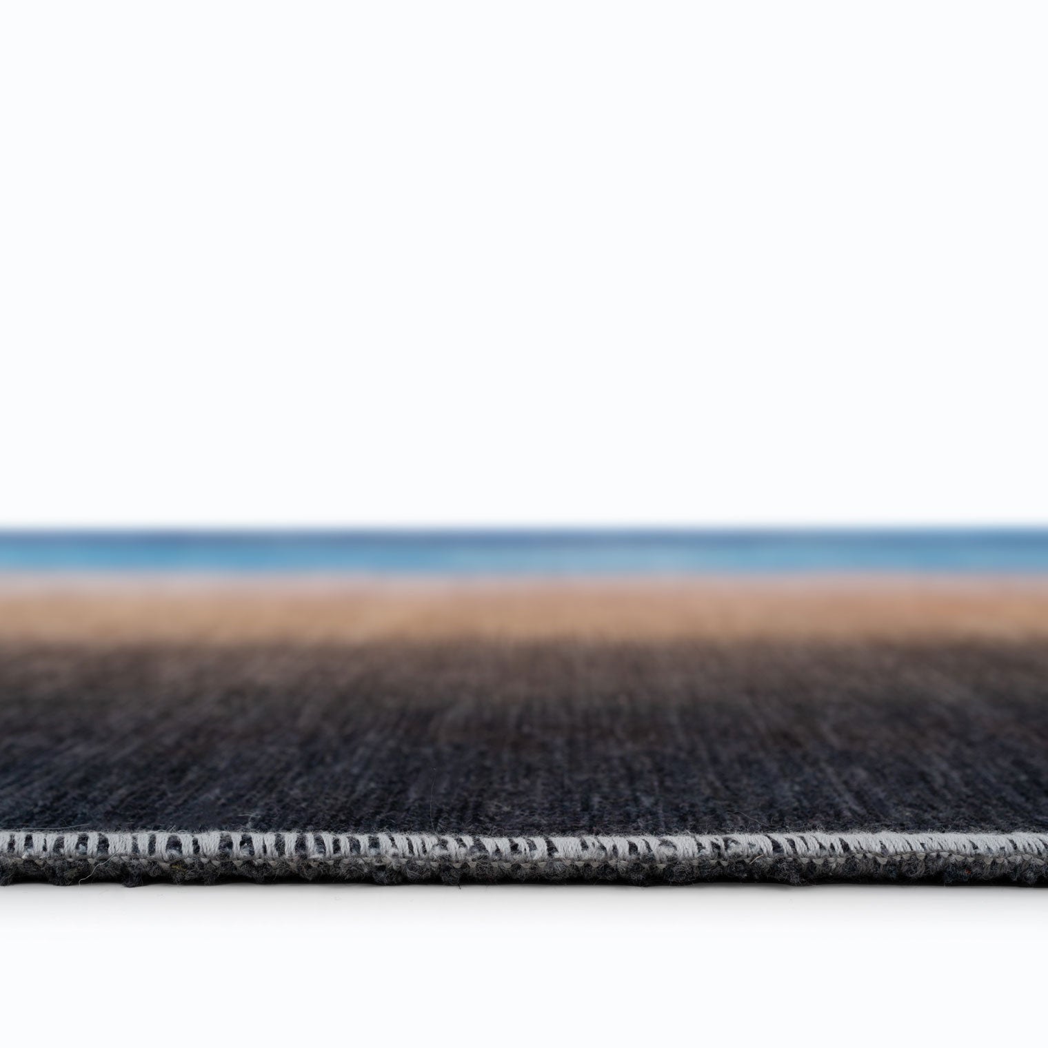 Washable Coastal Blue Designer Rug - Breathe