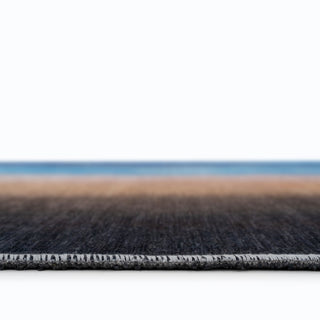 Washable Coastal Blue Designer Rug - Breathe