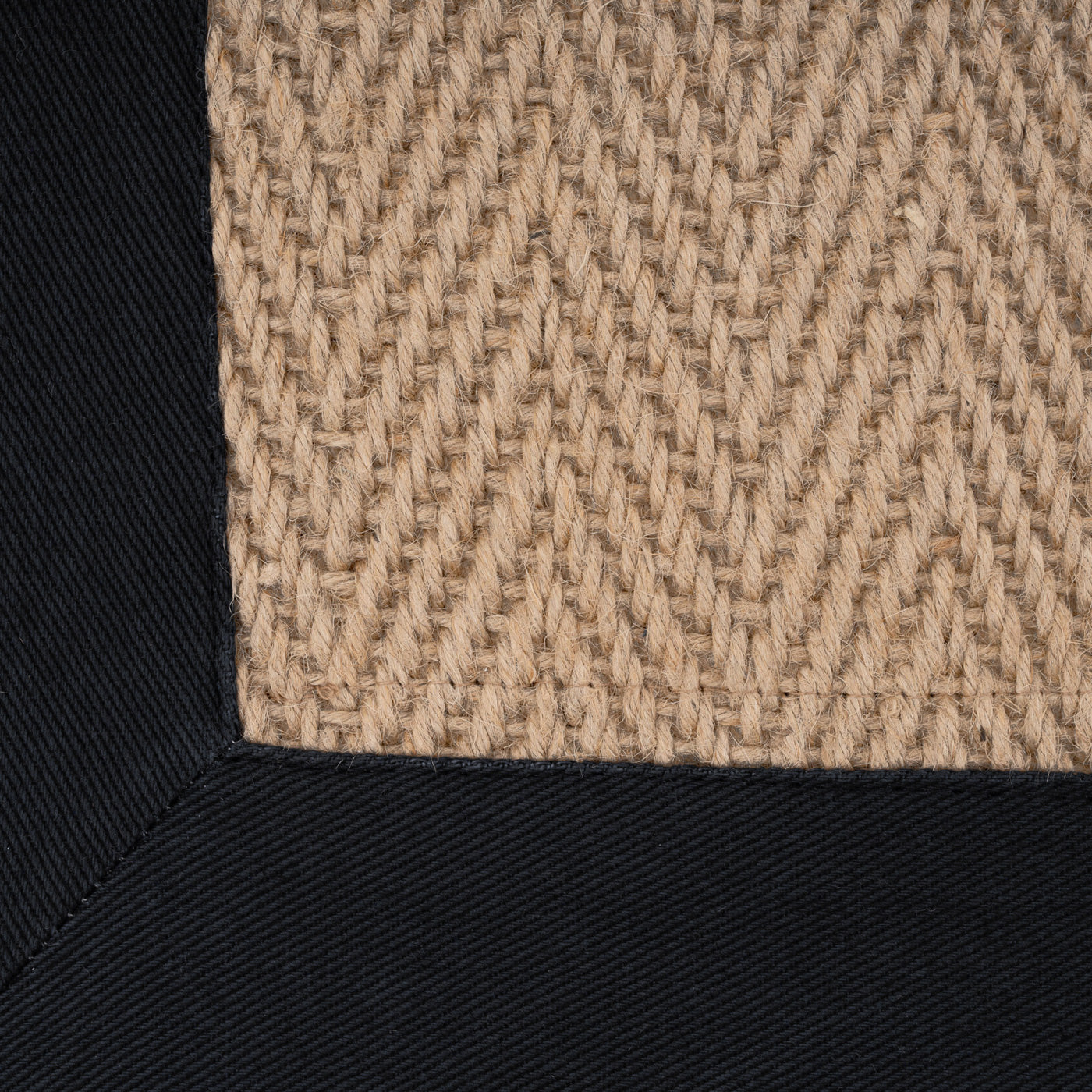 Bordered Jute Rug Black Border Jute Rug - Juliette Black | Living Room Rugs | Kukoon Rugs ...