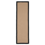 Black Border Jute Runner Rug - Juliette Black