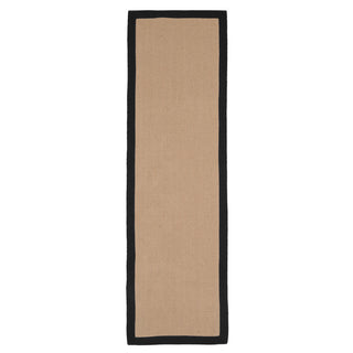 Black Border Jute Runner Rug - Juliette Black
