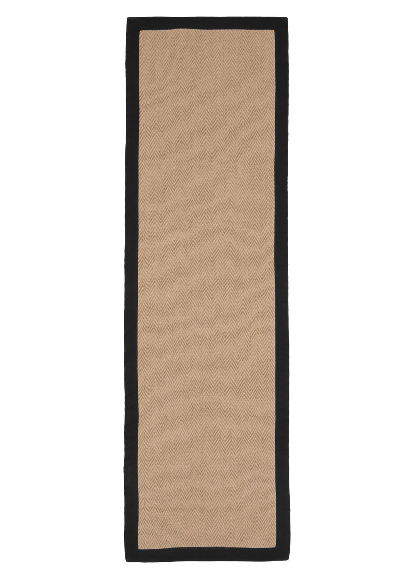 Black Border Jute Runner Rug - Juliette Black