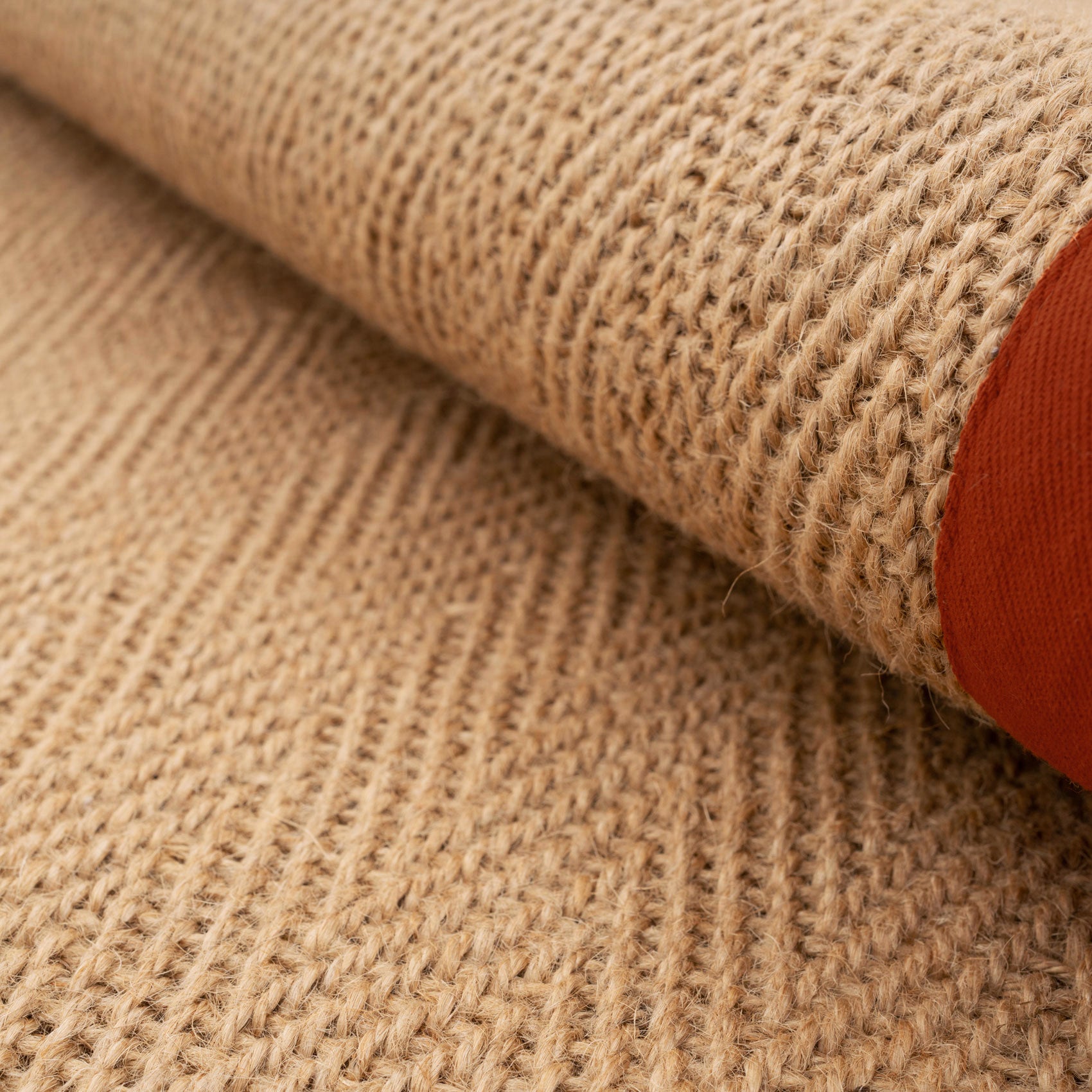 Terracotta Border Jute Runner Rug - Juliette Rust