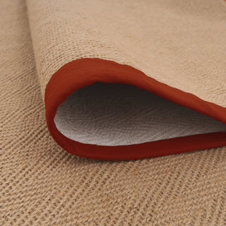 Terracotta Border Jute Rug - Juliette Rust