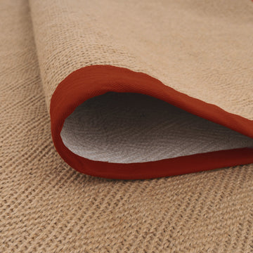 Terracotta Border Jute Runner Rug - Juliette Rust