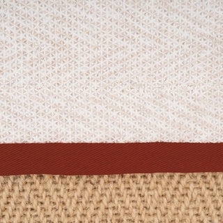 Terracotta Border Jute Rug - Juliette Rust