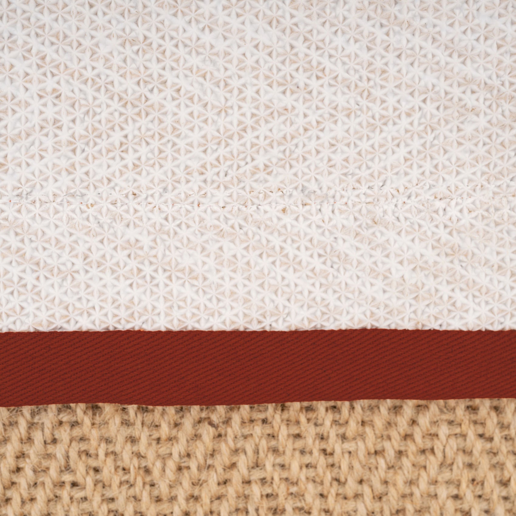 Terracotta Border Jute Runner Rug - Juliette Rust
