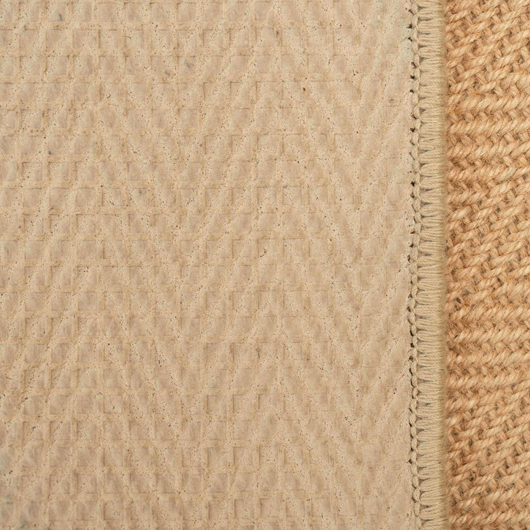 Natural Border Rustic Jute Hallway Runner Rug