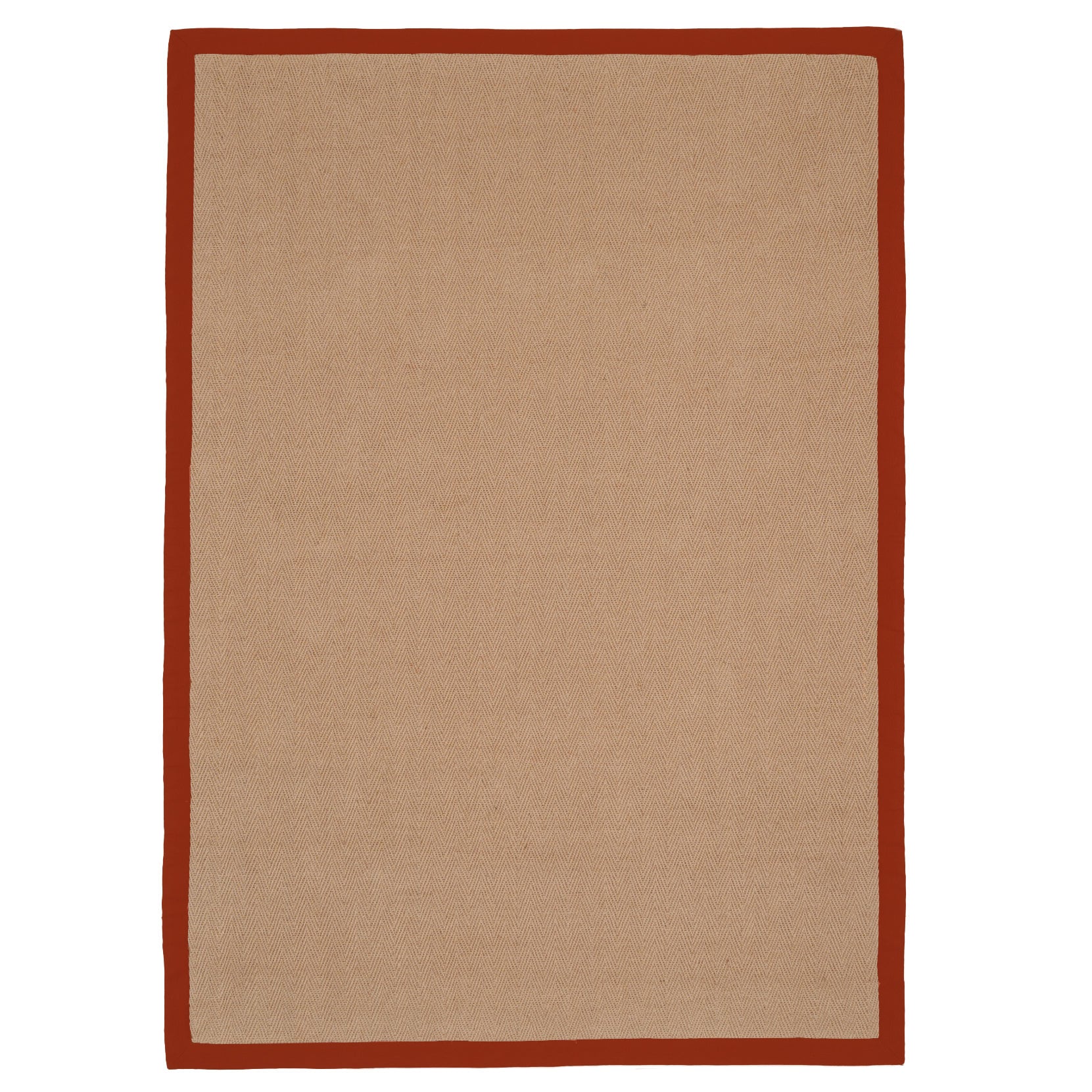 Terracotta Border Jute Rug - Juliette Rust