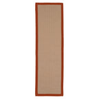 Terracotta Border Jute Runner Rug - Juliette Rust