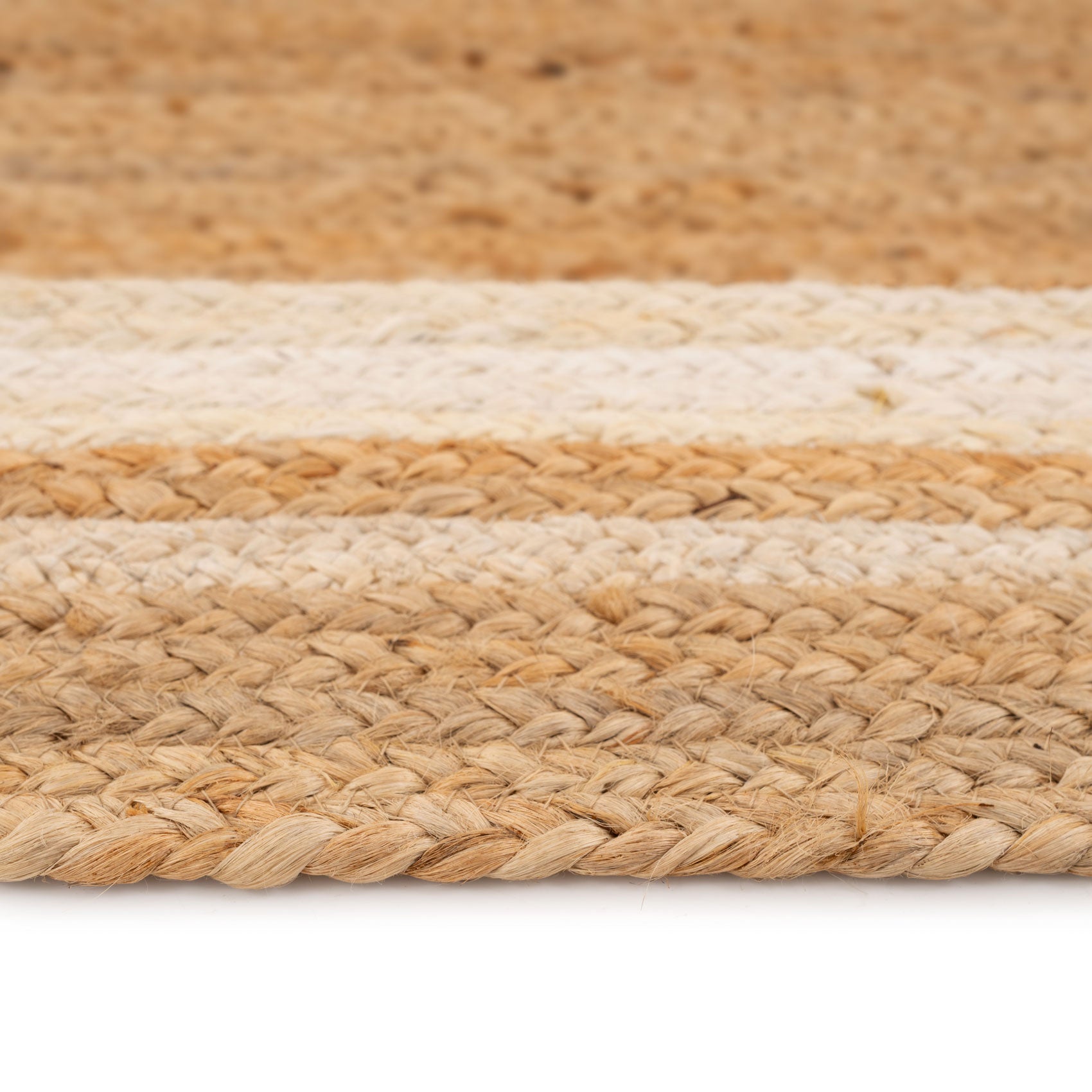 Natural Bordered Jute Runner Rug - Laurel