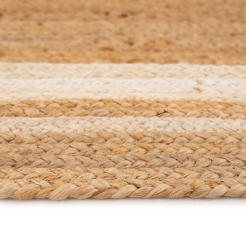 Natural Bordered Jute Runner Rug - Laurel