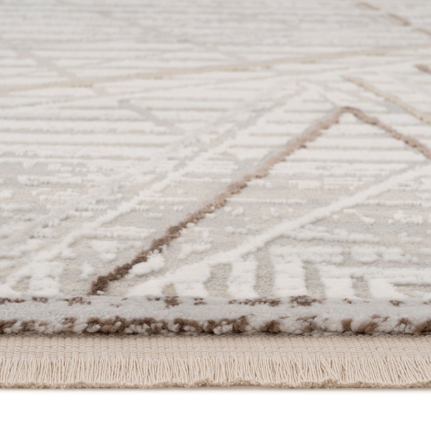 Abstract Linear Beige Rug - Jalo