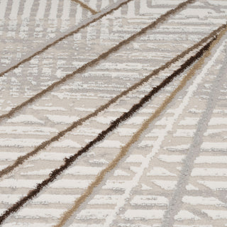 Abstract Linear Beige Rug - Jalo