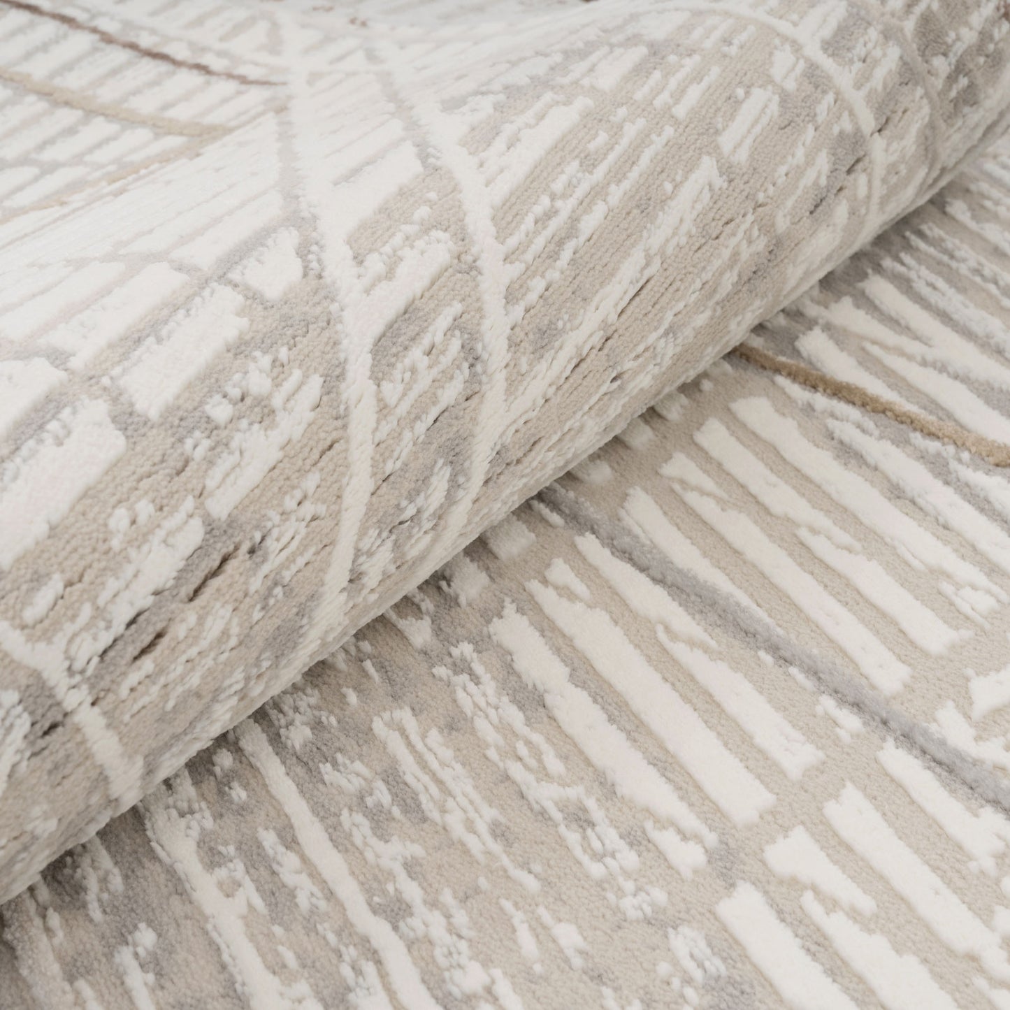 Abstract Linear Beige Rug - Jalo
