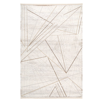 Abstract Linear Beige Rug - Jalo