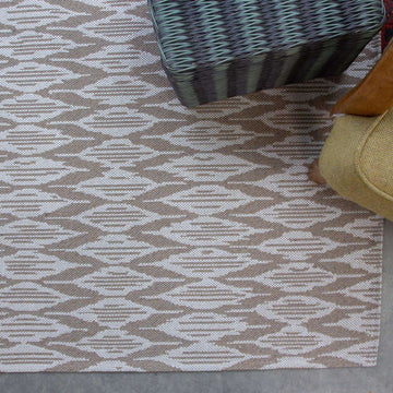 Natural Stripe Woven Sustainable Recycled Cotton Rug