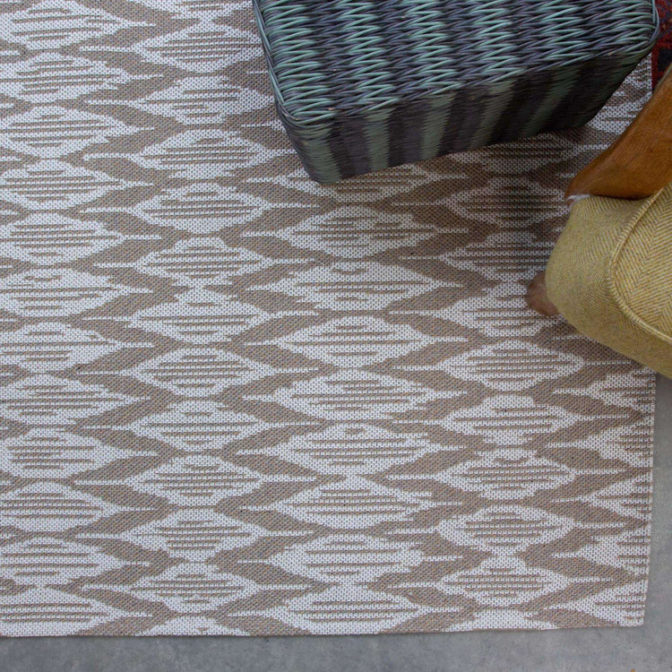Natural Stripe Woven Sustainable Recycled Cotton Rug