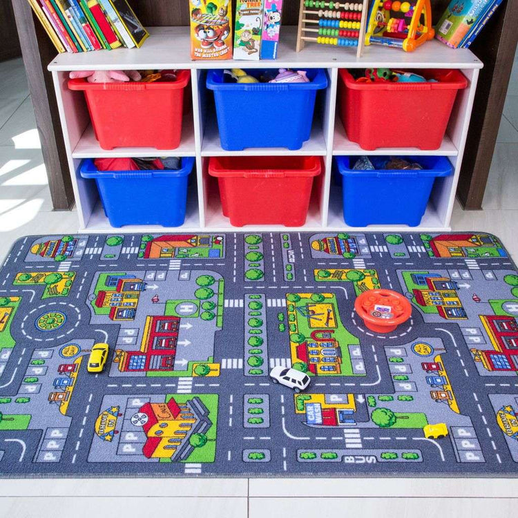 Play Town Village Roads Kids Rug