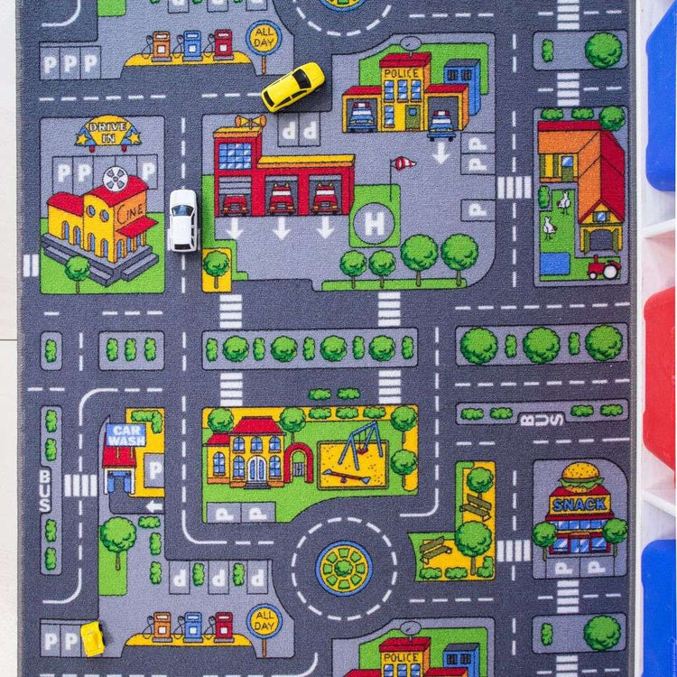 Play Town Village Roads Kids Rug