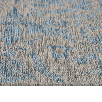 Aqua Flatweave Outdoor Rug - Lanark