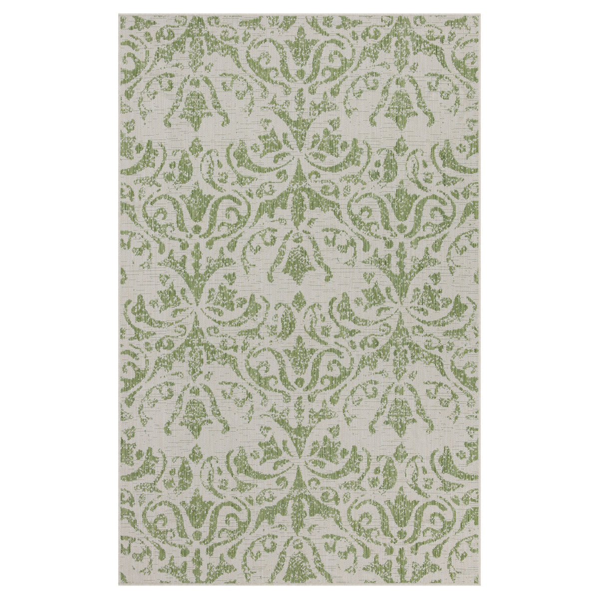 Green Floral Outdoor Rug - Lanark