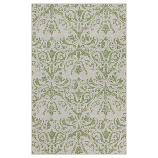Green Floral Outdoor Rug - Lanark