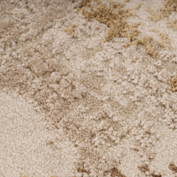 Distressed Brushstroke Beige Runner Rug