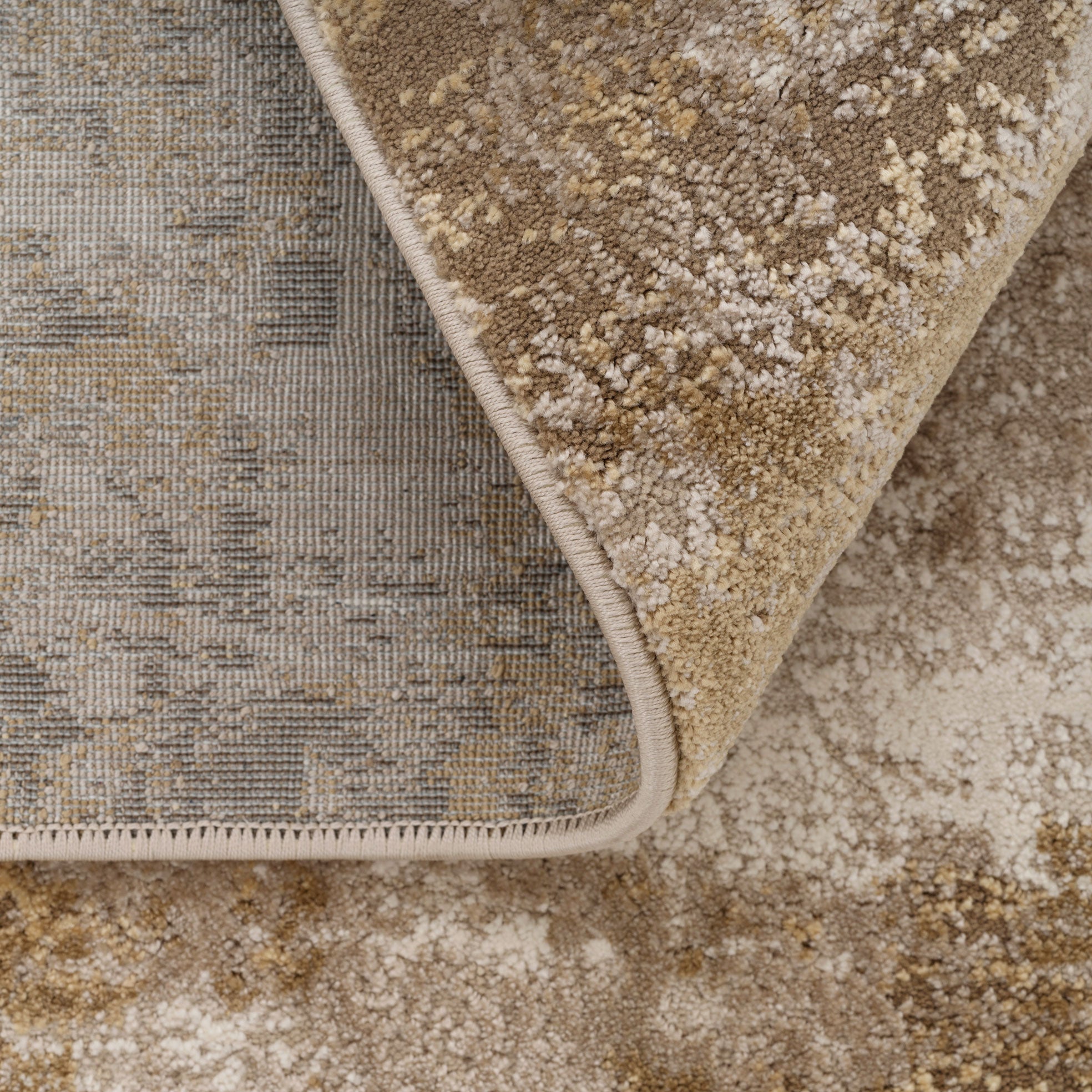 Distressed Beige Living Room Area Rug