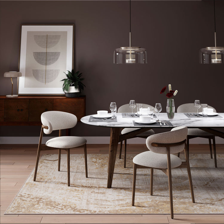 Natural Marble Beige Living Room Rug