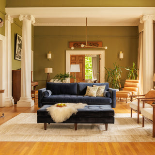 Beige Neutral Border Living Room Rug - Layla