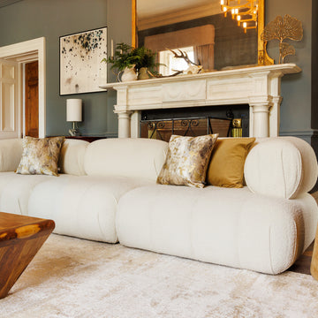 Distressed Beige Living Room Area Rug - Monroe